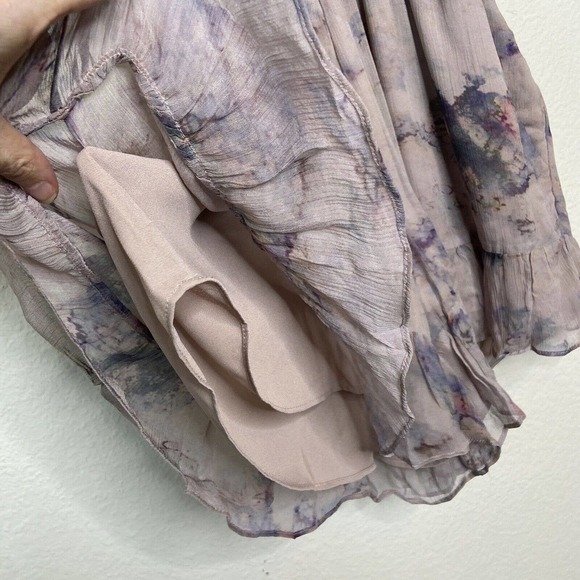 IRO Brantes Floral Ruffle Trim Floral Georgette Lace Up Romper Sz 34 (XS) NWT - Picture 9 of 14